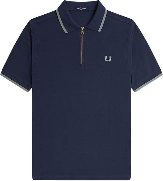 Fred Perry Fred Perry Crepe Pique Polo Shirt Blauw