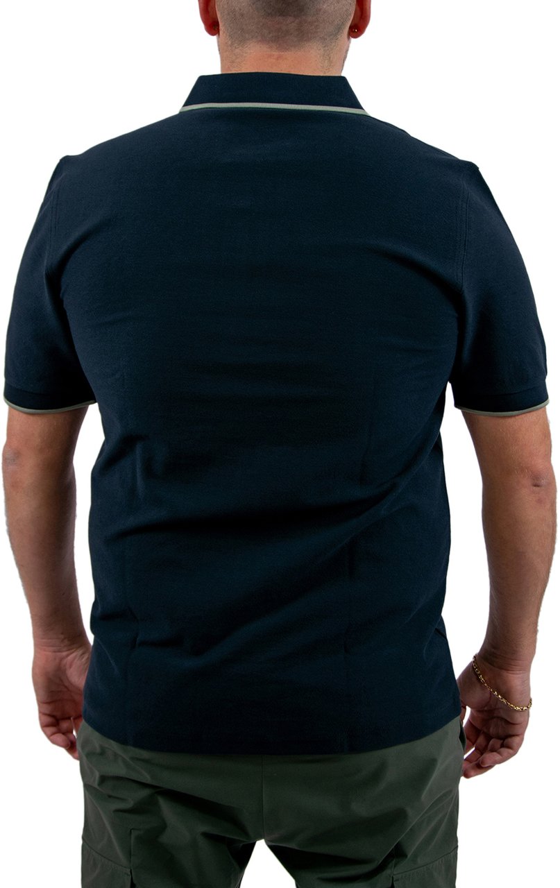Fred Perry Fred Perry Crepe Pique Polo Shirt Blauw