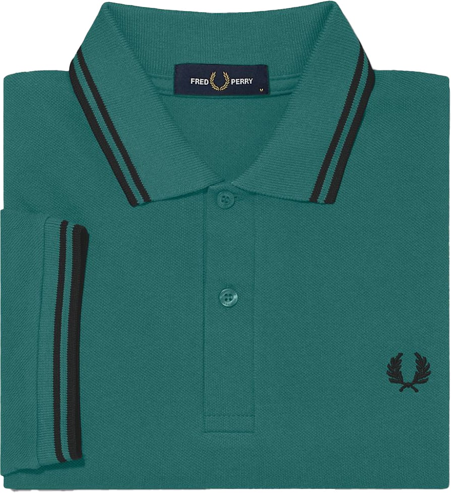 Fred Perry Fred Perry Twin Tipped Polo Shirt Groen