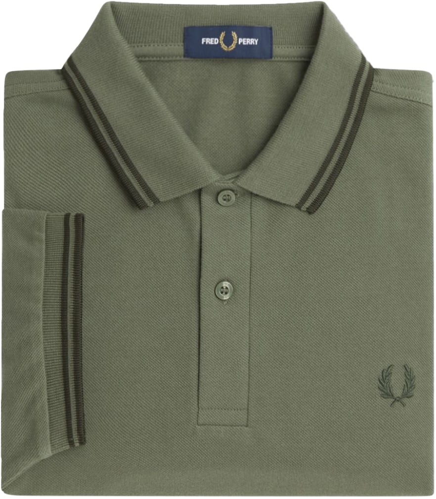 Fred Perry Fred Perry Twin Tipped Fred Perry Shirt Groen