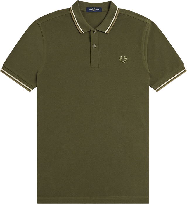 Fred Perry Fred Perry Twin Tipped FP Shirt Groen