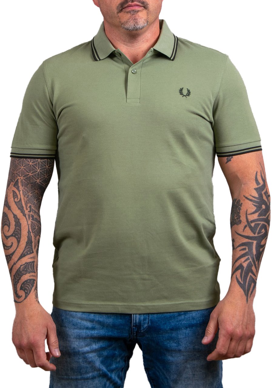 Fred Perry Fred Perry Twin Tipped Fred Perry Shirt Groen