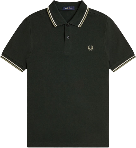 Fred Perry Fred Perry Twin Tipped Fred Perry Shirt Groen