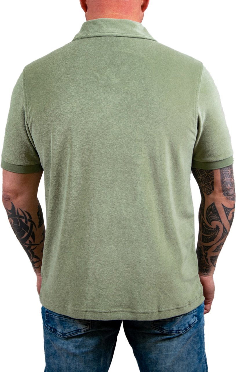 Fred Perry Fred Perry Open Collar Toweling Polo Groen