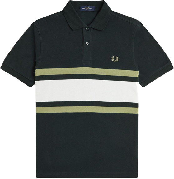 Fred Perry Fred Perry Panelled Polo Shirt Groen
