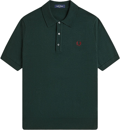 Fred Perry Fred Perry Cotton Knitted Shirt Groen