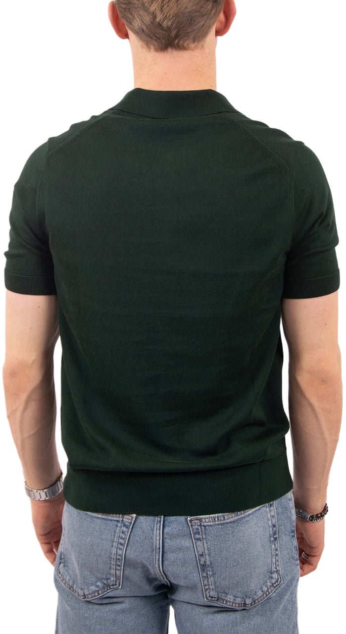 Fred Perry Fred Perry Cotton Knitted Shirt Groen