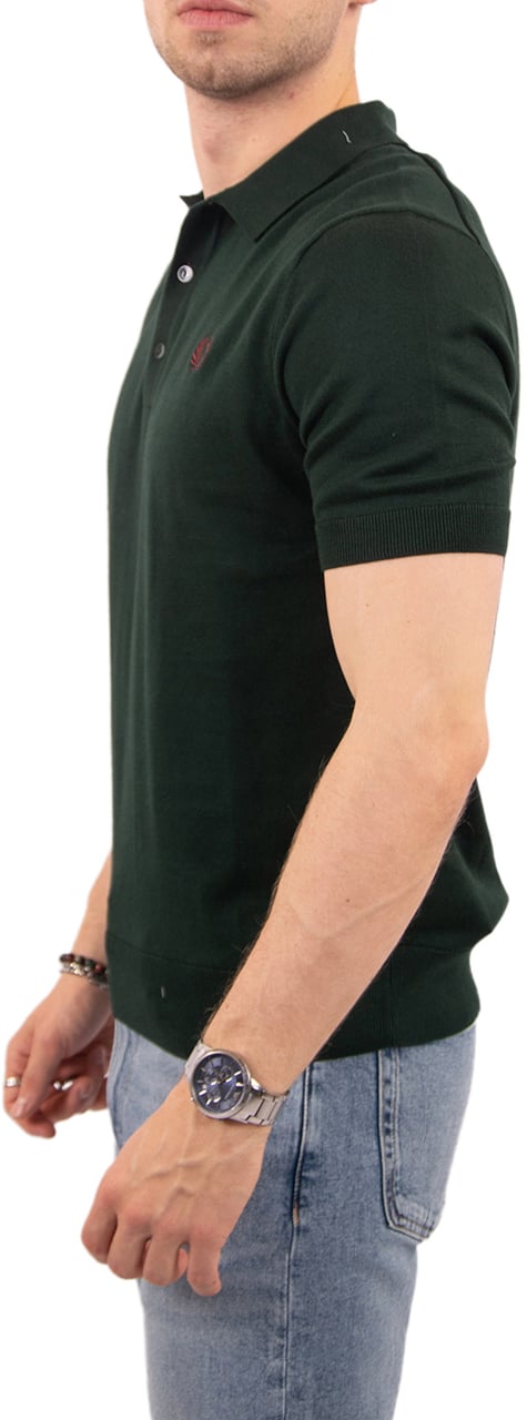 Fred Perry Fred Perry Cotton Knitted Shirt Groen