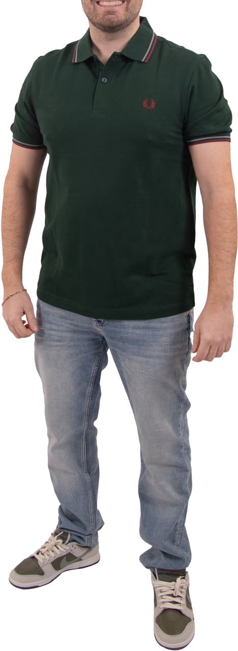 Fred Perry Fred Perry Twin Tipped Fred Perry Shirt Groen