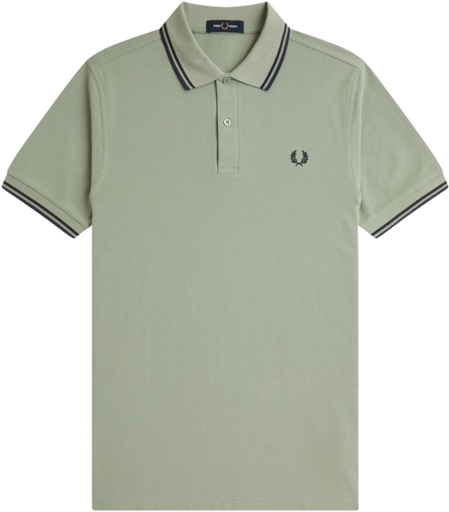 Fred Perry Fred Perry Twin Tipped Fred Perry Shirt Groen