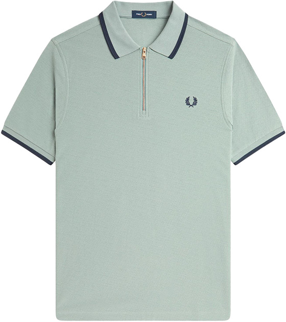 Fred Perry Fred Perry Crepe Pique Polo Shirt Groen