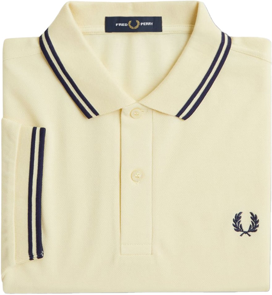 Fred Perry Fred Perry Twin Tipped Fred Perry Shirt Geel