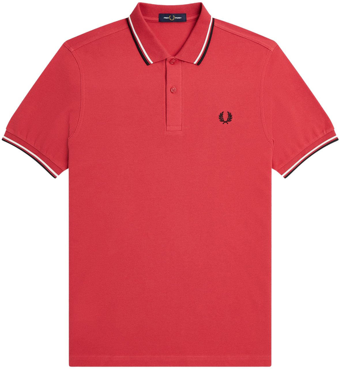 Fred Perry Fred Perry Twin Tipped Polo Shirt Rood