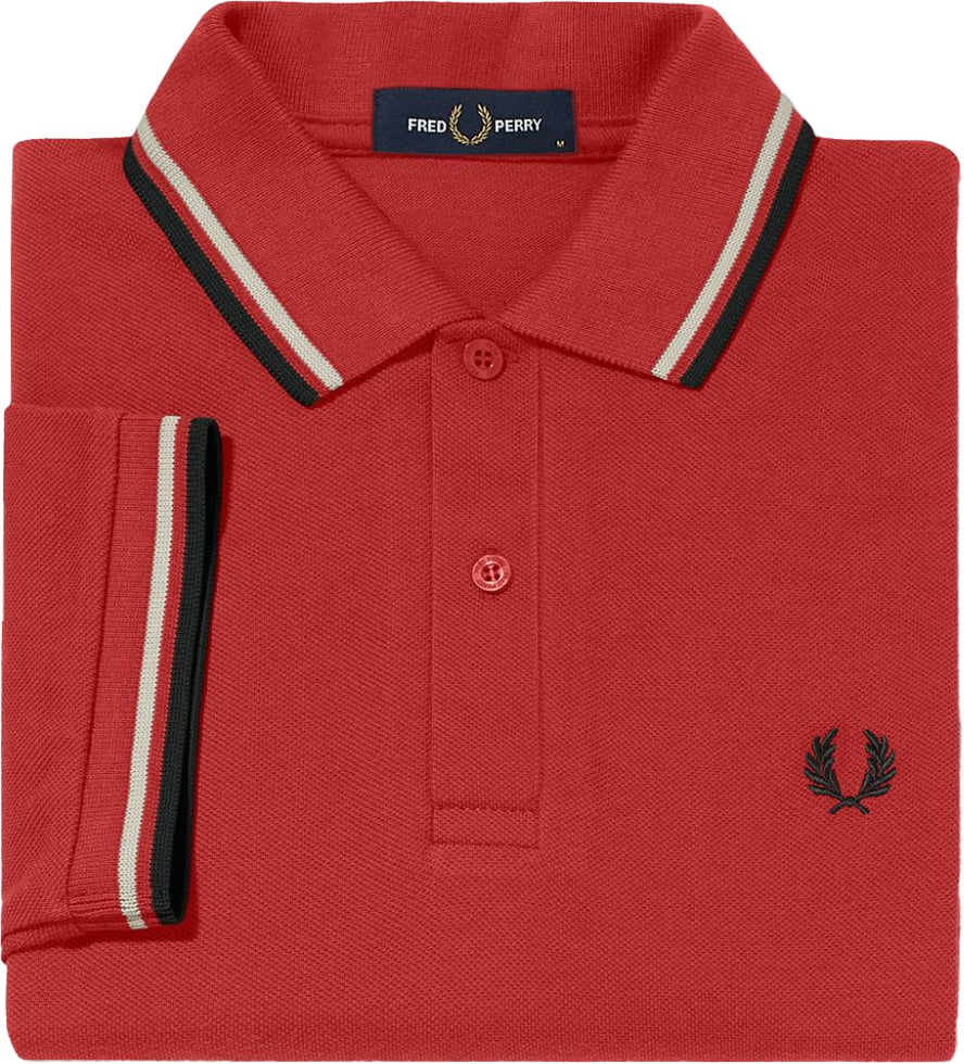 Fred Perry Fred Perry Twin Tipped Polo Shirt Rood