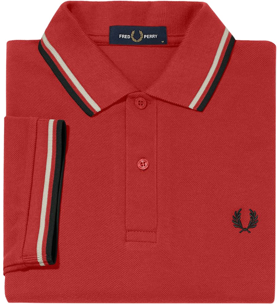 Fred Perry Fred Perry Twin Tipped Polo Shirt Rood