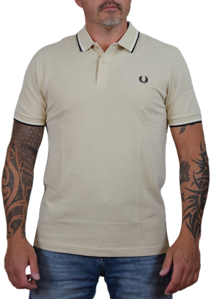 Fred Perry Twin Tipped Fred Perry Shirt Beige