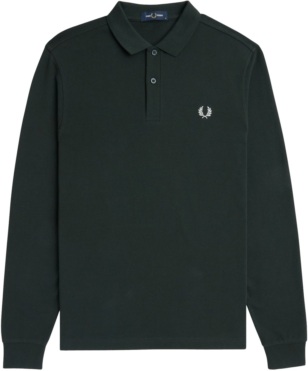 Fred Perry Fred Perry LS Plain Fred Perry Shirt Groen