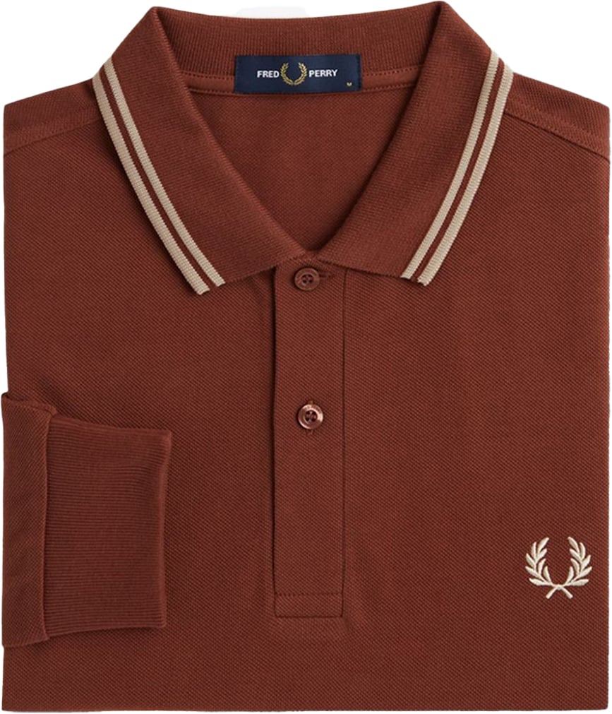 Fred Perry Fred Perry LS Twin Tipped Shirt Bruin