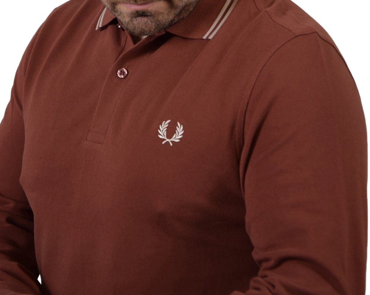 Fred Perry Fred Perry LS Twin Tipped Shirt Bruin