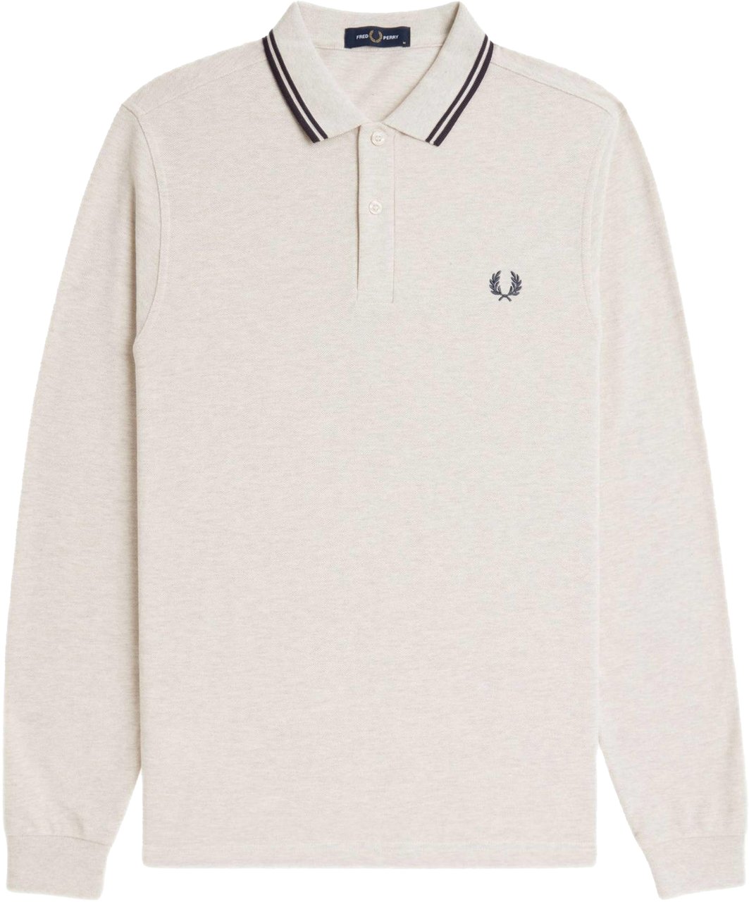 Fred Perry Fred Perry LS Twin Tipped Shirt Beige
