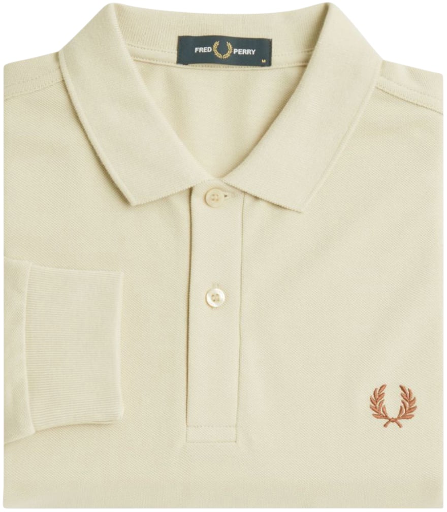 Fred Perry Fred Perry LS Plain Fred Perry Shirt Beige