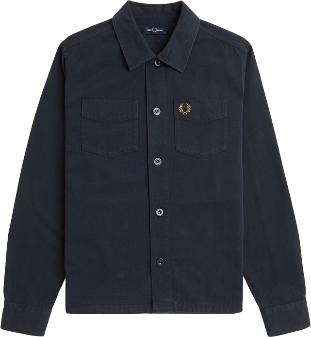 Fred Perry Fred Perry Twill Overshirt Blauw