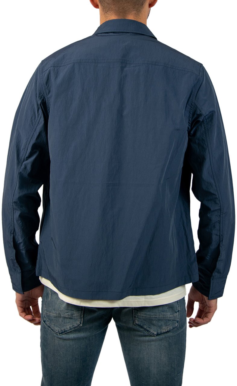 Fred Perry Zip Through Overshirt Blauw