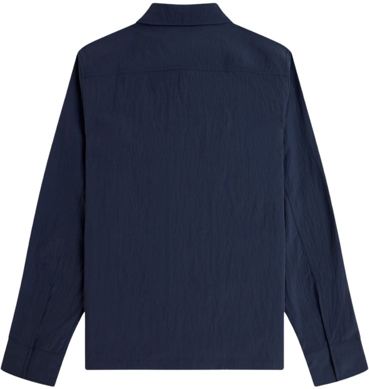Fred Perry Zip Through Overshirt Blauw