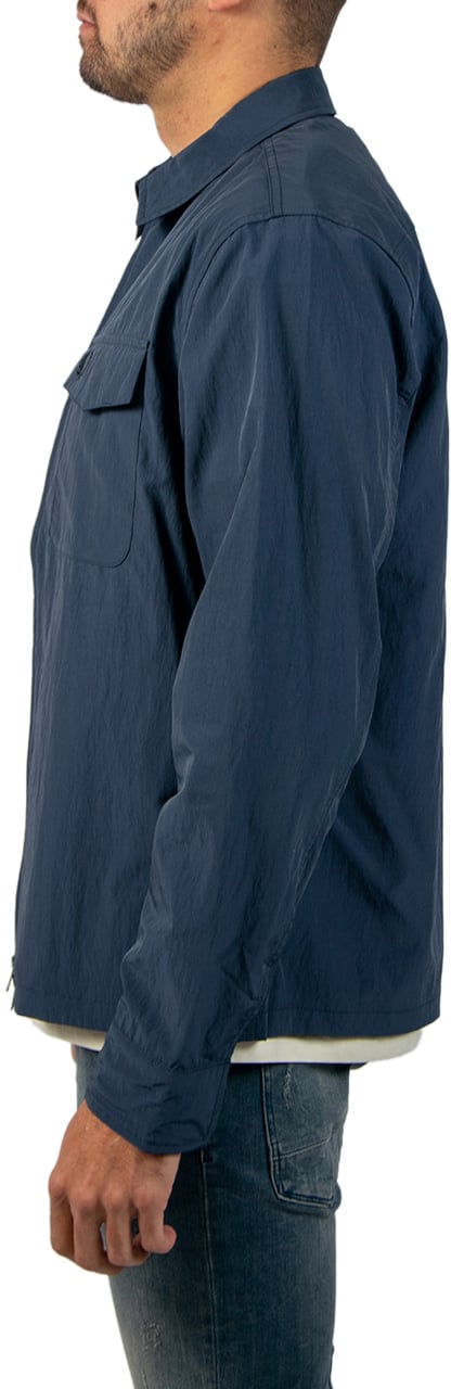 Fred Perry Zip Through Overshirt Blauw