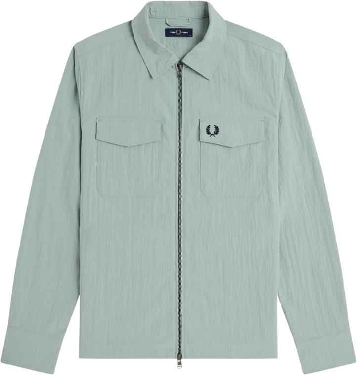 Fred Perry Fred Perry Zip Through Overshirt Groen