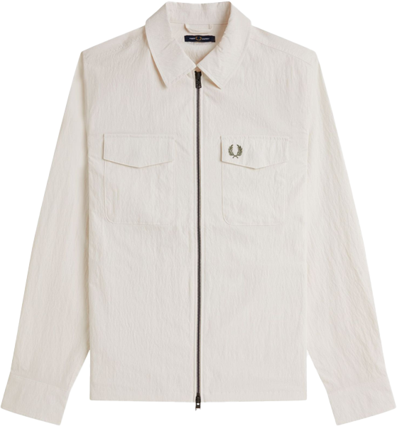 Fred Perry Fred Perry Zip Through Overshirt Beige