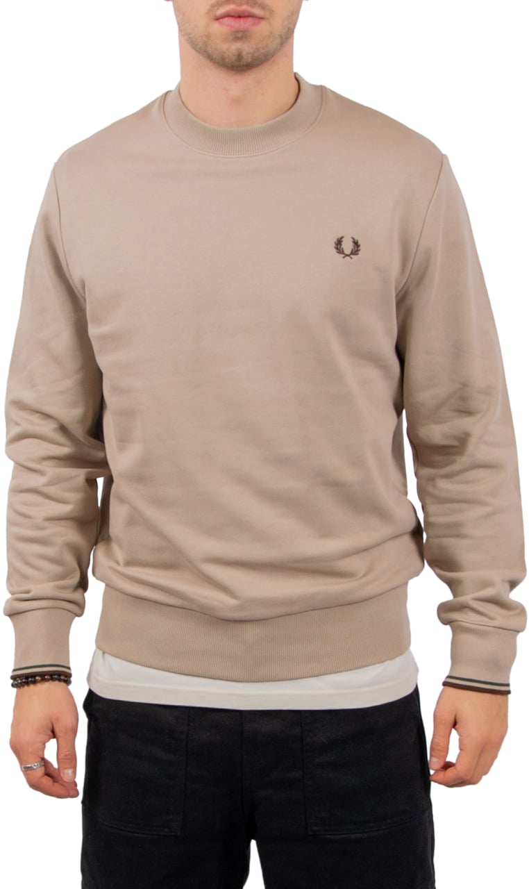 Fred Perry Fred Perry Crew Neck Sweatshirt Beige