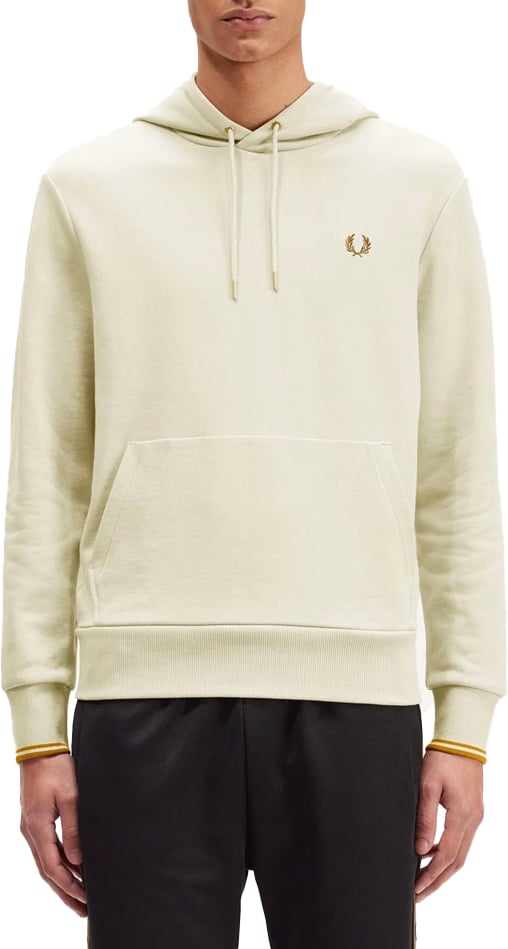 Fred Perry Fred Perry Tipped Hooded Sweatshirt Beige