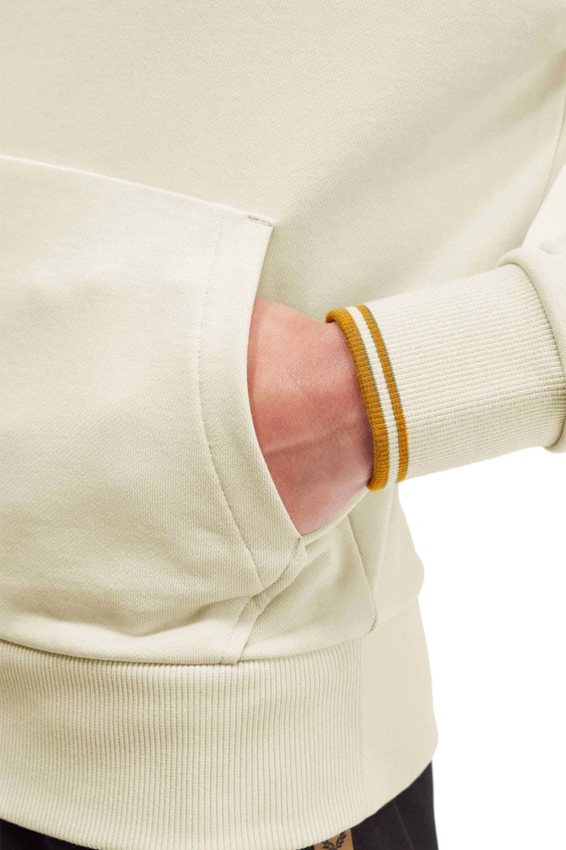 Fred Perry Fred Perry Tipped Hooded Sweatshirt Beige