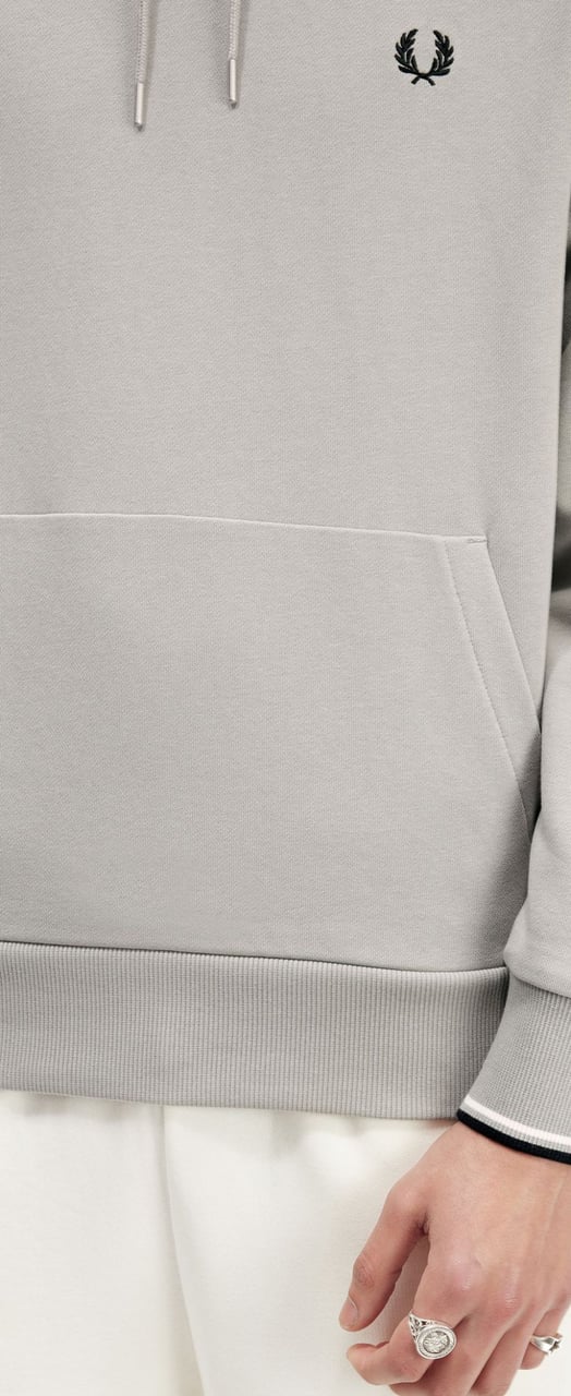 Fred Perry Fred Perry Tipped Hooded Sweatshirt Grijs