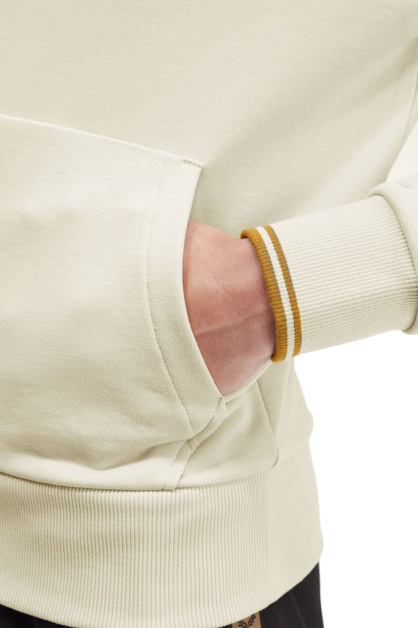 Fred Perry Fred Perry Tipped Hooded Sweatshirt Beige