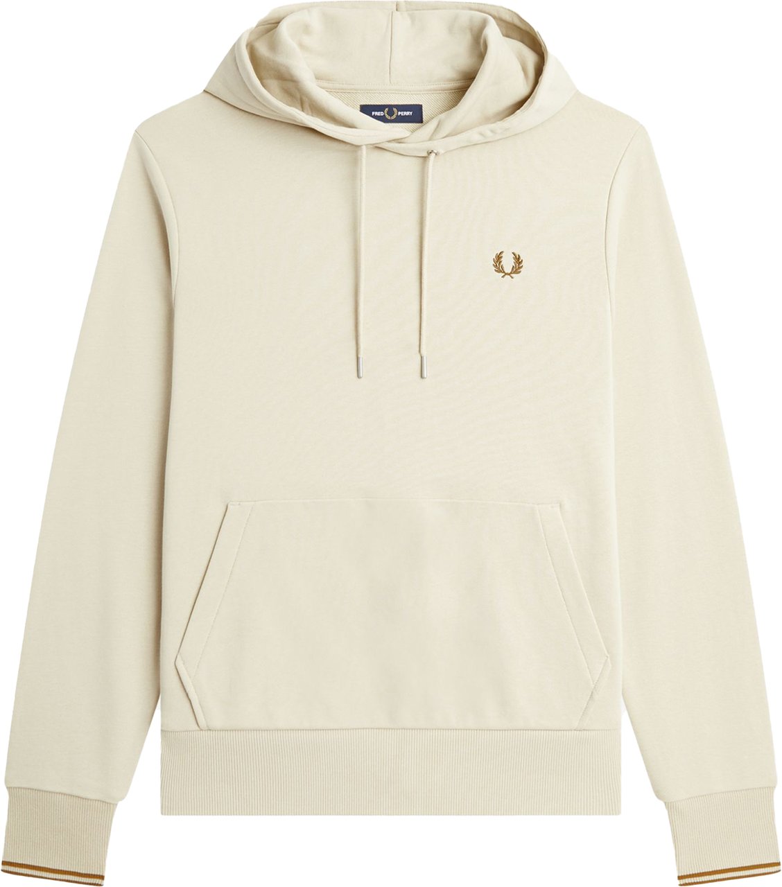 Fred Perry Fred Perry Tipped Hooded Sweatshirt Beige