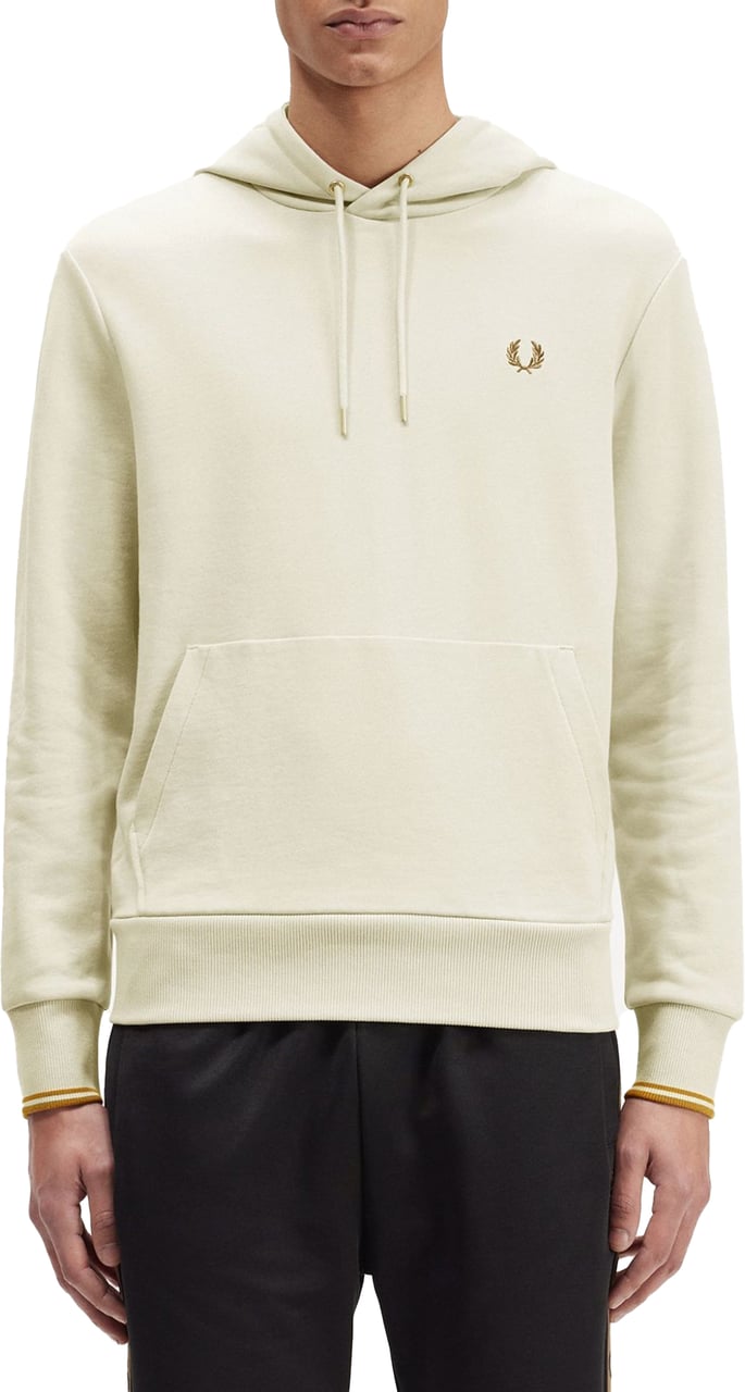Fred Perry Fred Perry Tipped Hooded Sweatshirt Beige