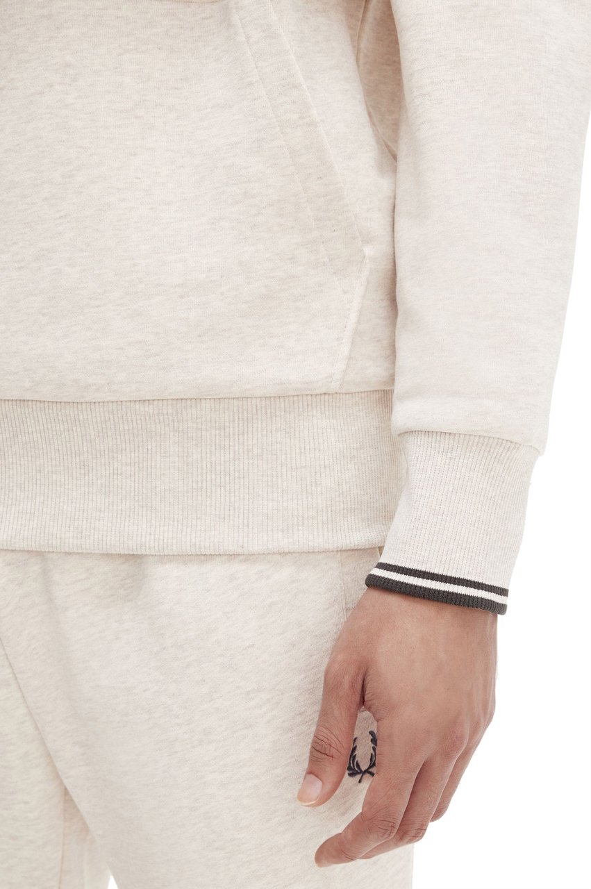 Fred Perry Fred Perry Tipped Hooded Sweatshirt Beige