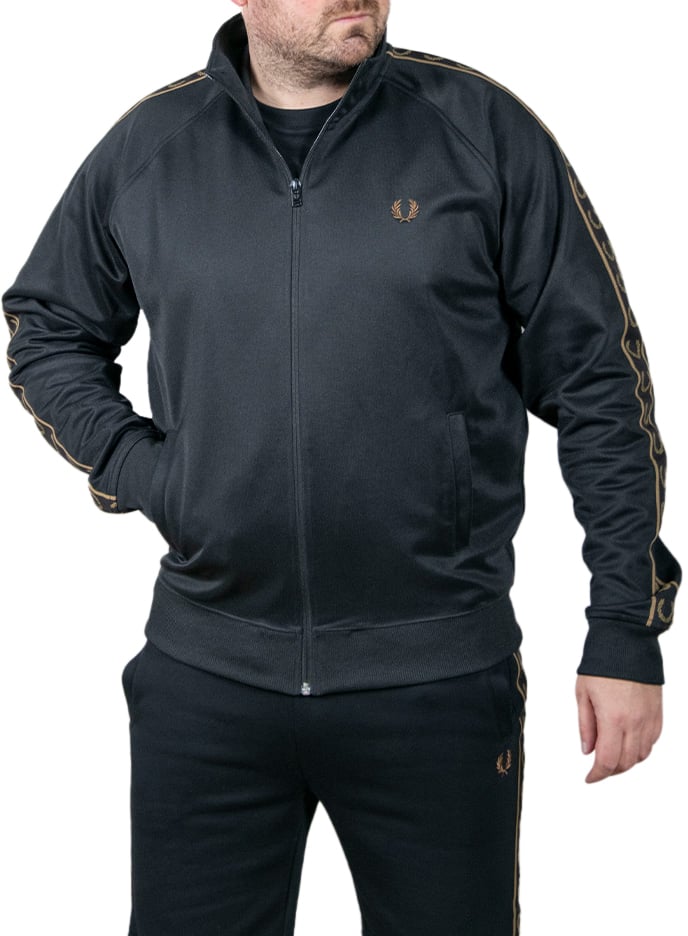 Fred Perry Fred Perry Contrast Tape Track Jacket Zwart