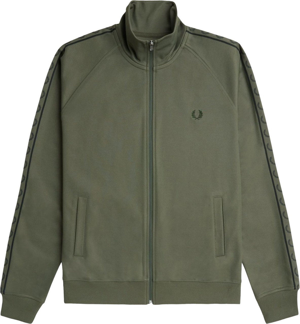 Fred Perry Fred Perry Contrast Tape Track Jacket Groen