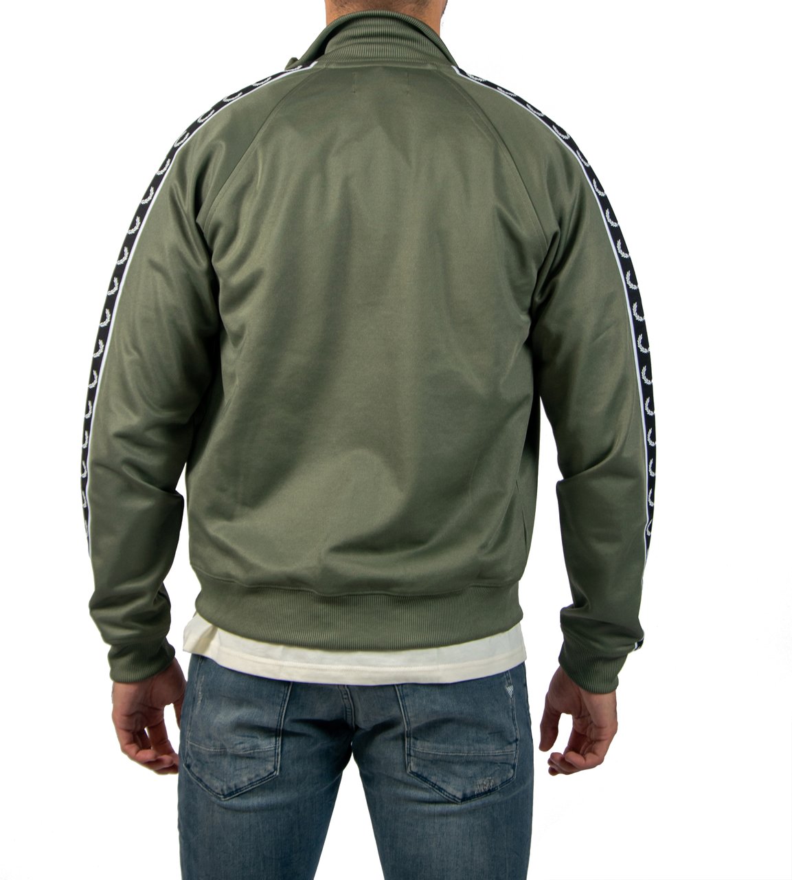 Fred Perry Fred Perry Taped Track Jacket Groen
