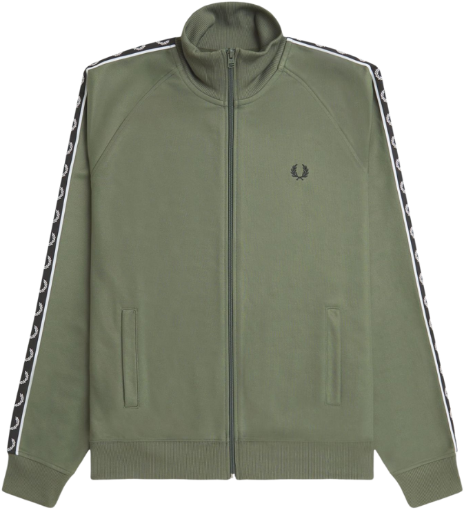 Fred Perry Fred Perry Taped Track Jacket Groen