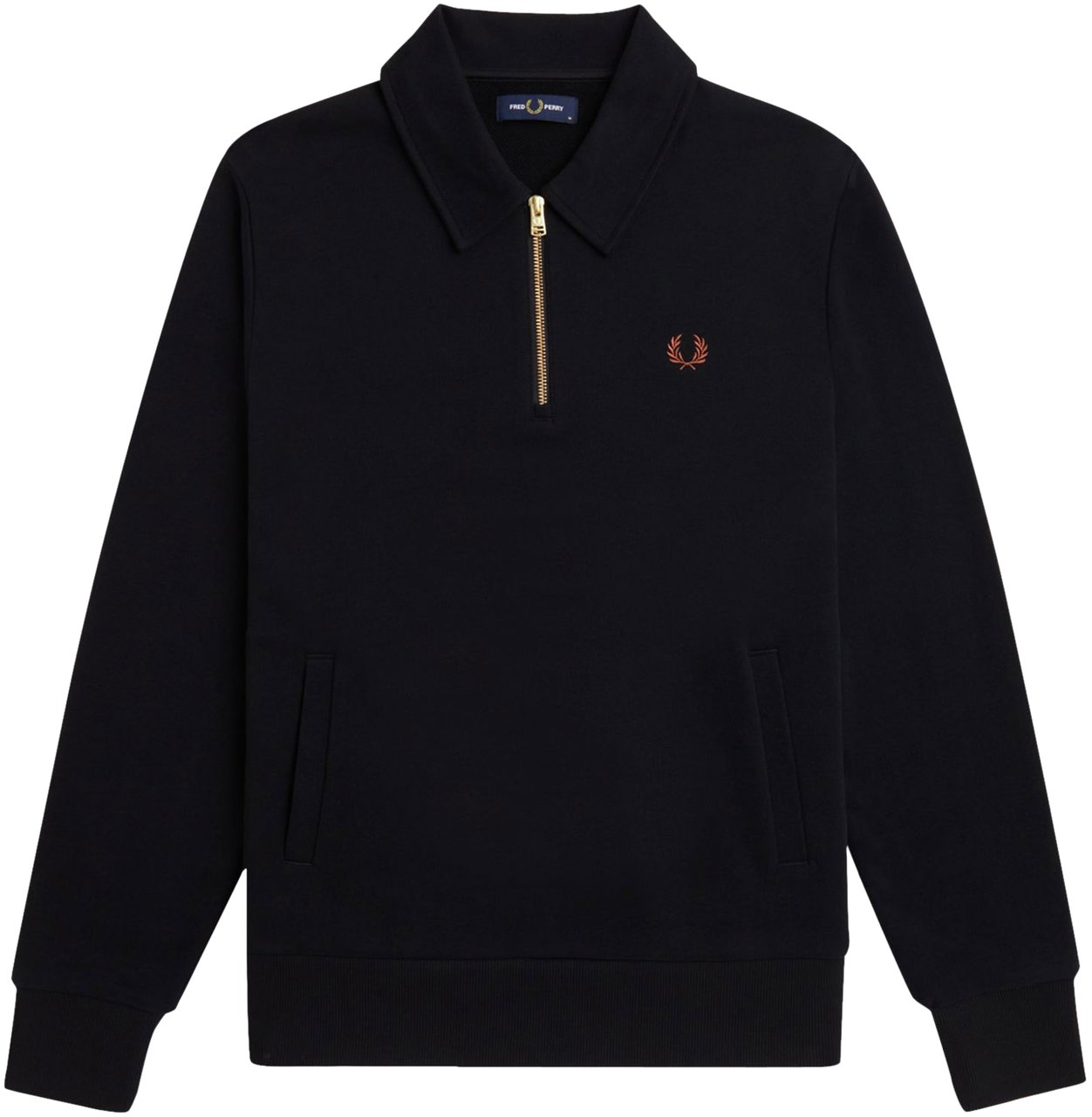 Fred Perry Fred Perry Half Zip Sweatshirt Zwart