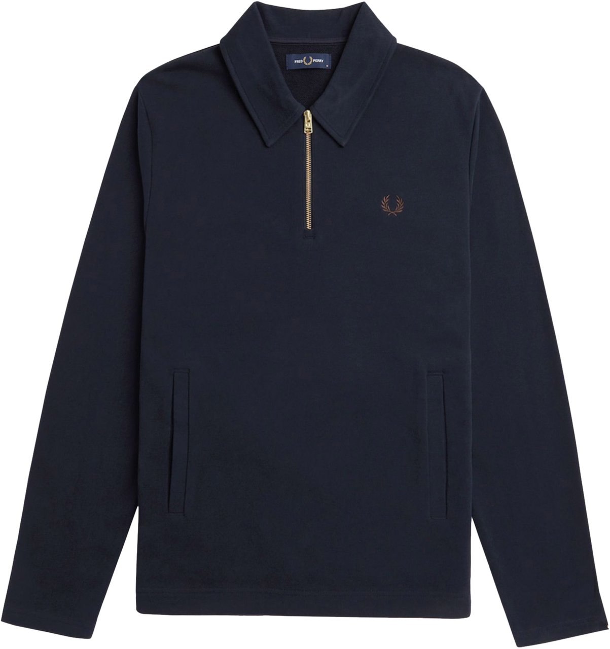 Fred Perry Fred Perry Half Zip Smock Sweatshirt Blauw