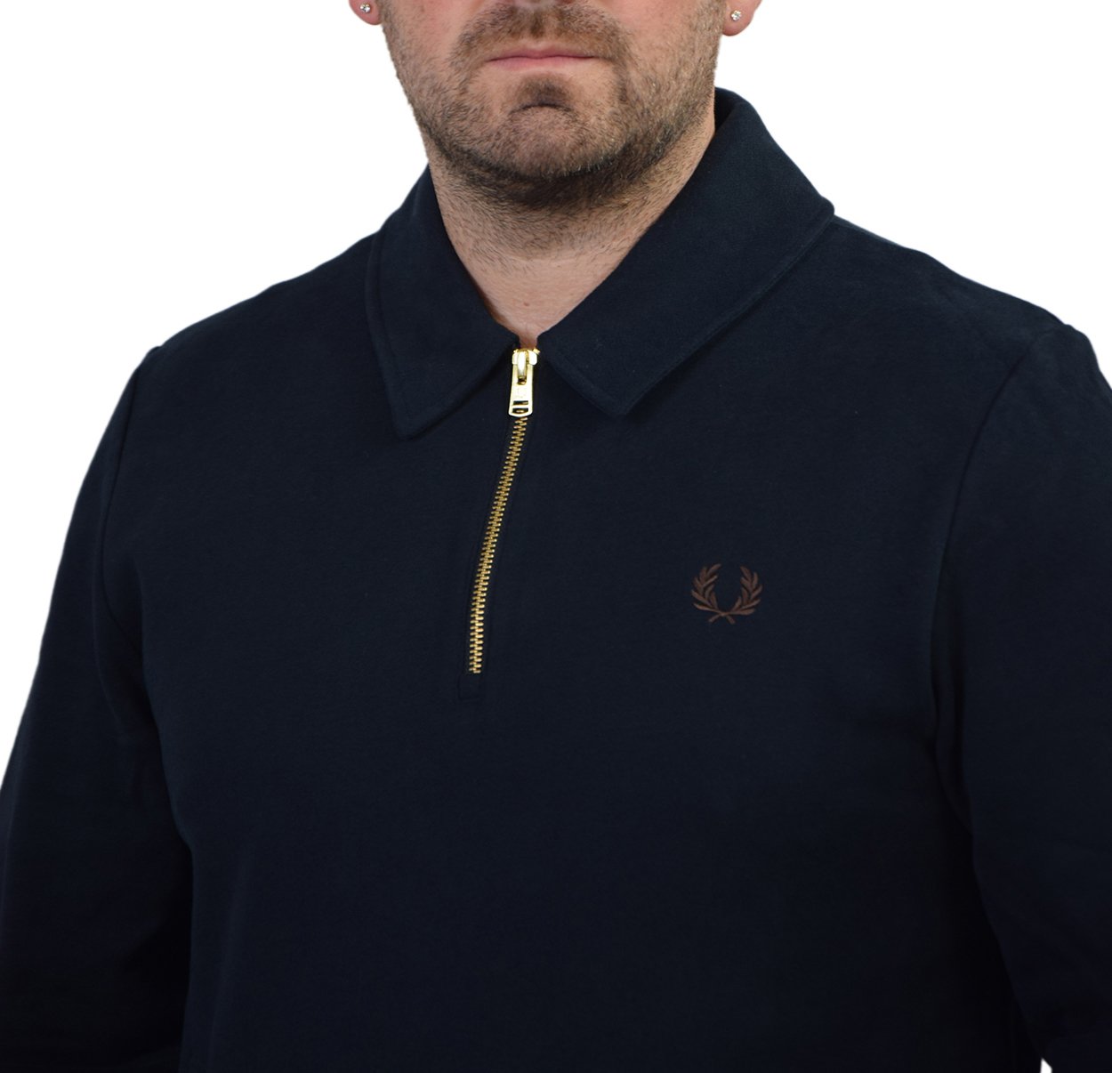 Fred Perry Fred Perry Half Zip Smock Sweatshirt Blauw