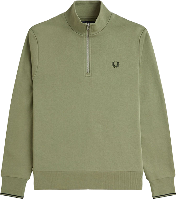 Fred Perry Fred Perry Half Zip Sweatshirt Groen