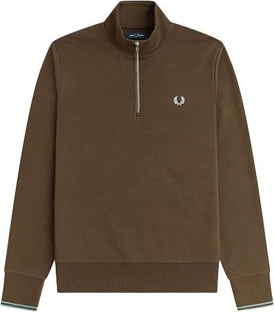 Fred Perry Fred Perry Half Zip Sweatshirt Bruin