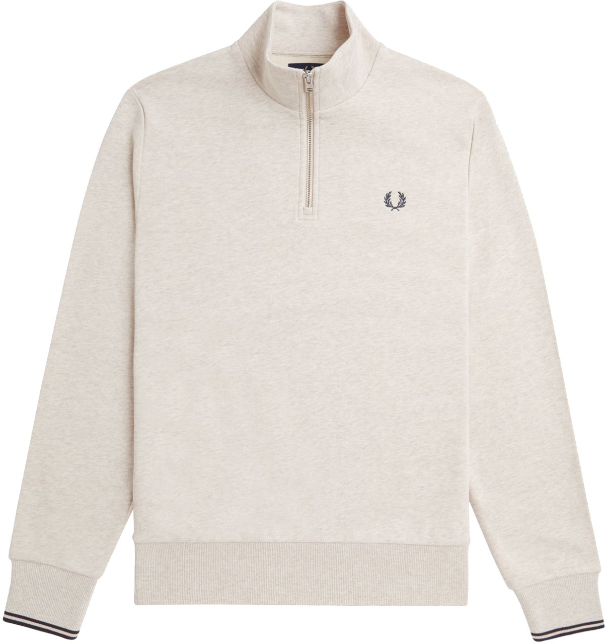 Fred Perry Fred Perry Half Zip Sweatshirt Beige