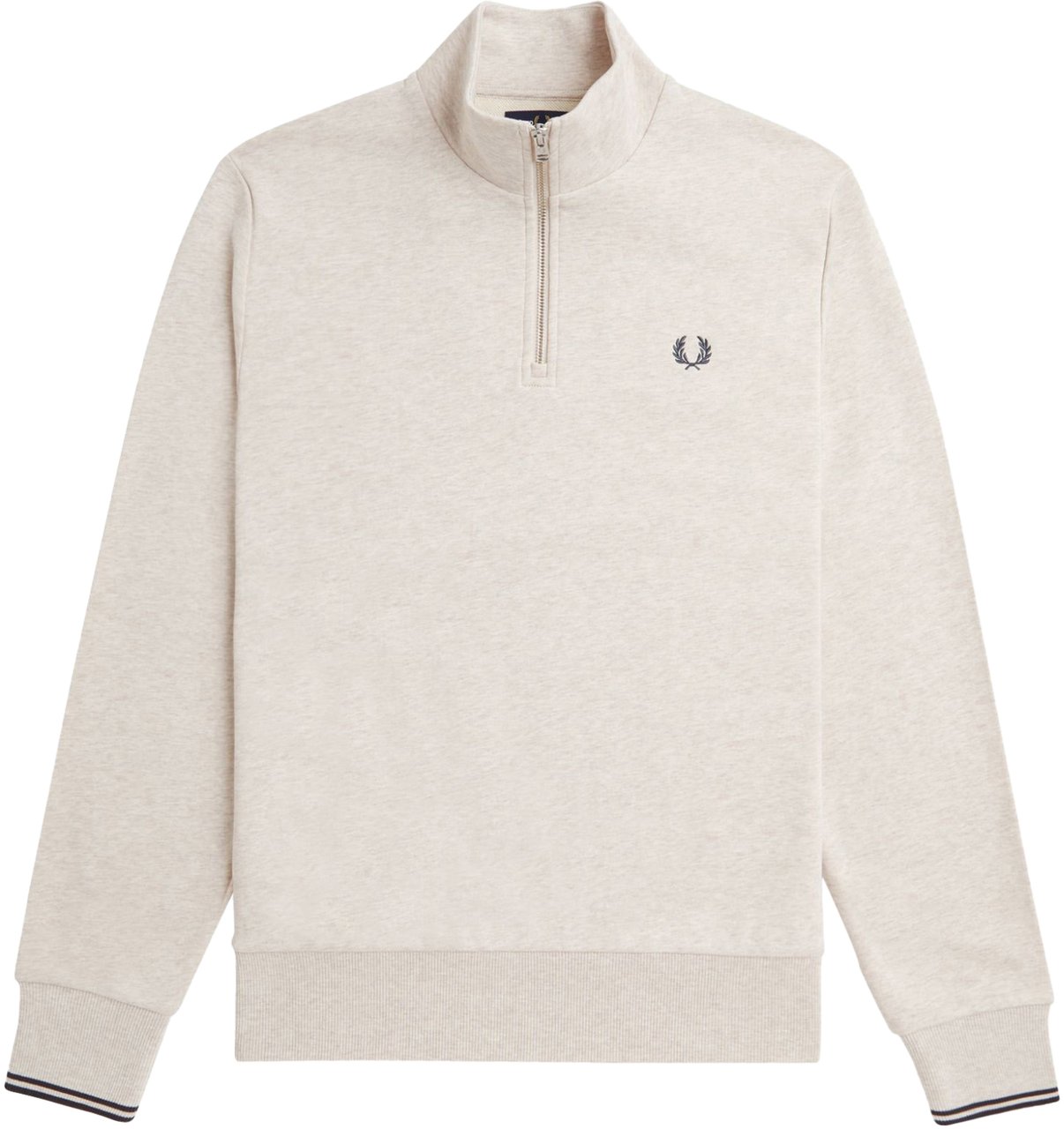 Fred Perry Fred Perry Half Zip Sweatshirt Beige